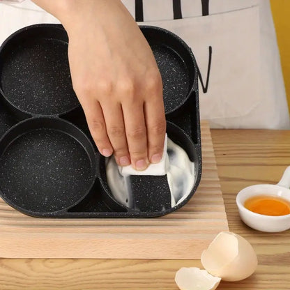 🍳🔥 4 Holes Egg Frying Pan — Breakfast Made Easy! 🍳🔥