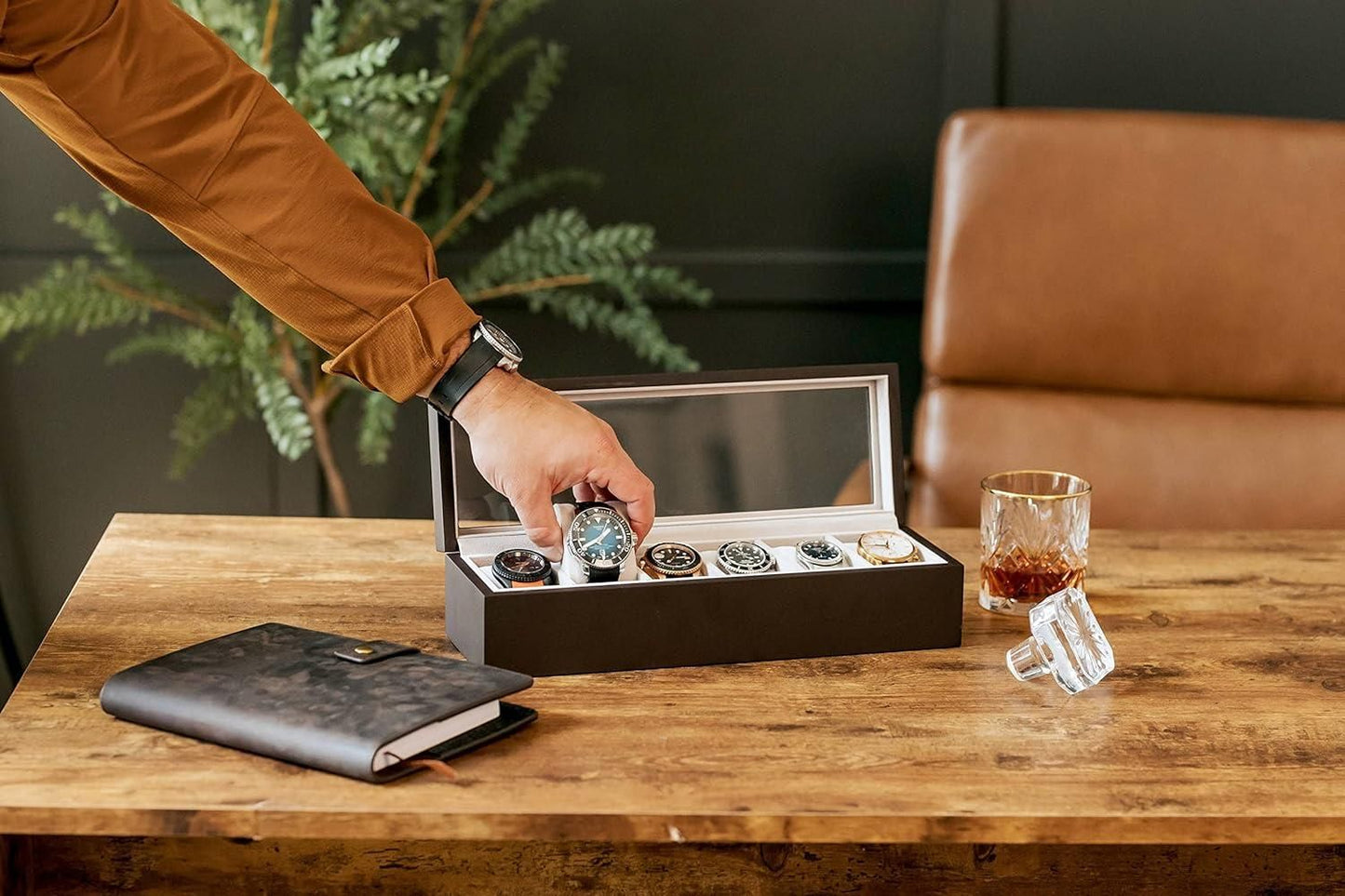🕰️ Premium Wood Watch Box Organizer 🕰️