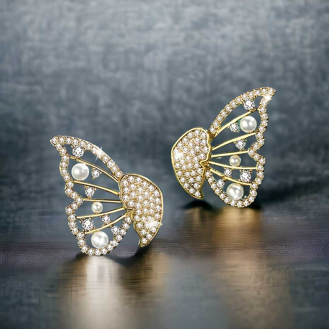 ✨ AVR JEWELS Korean Pearl & Cubic Zirconia Stud Earrings ✨