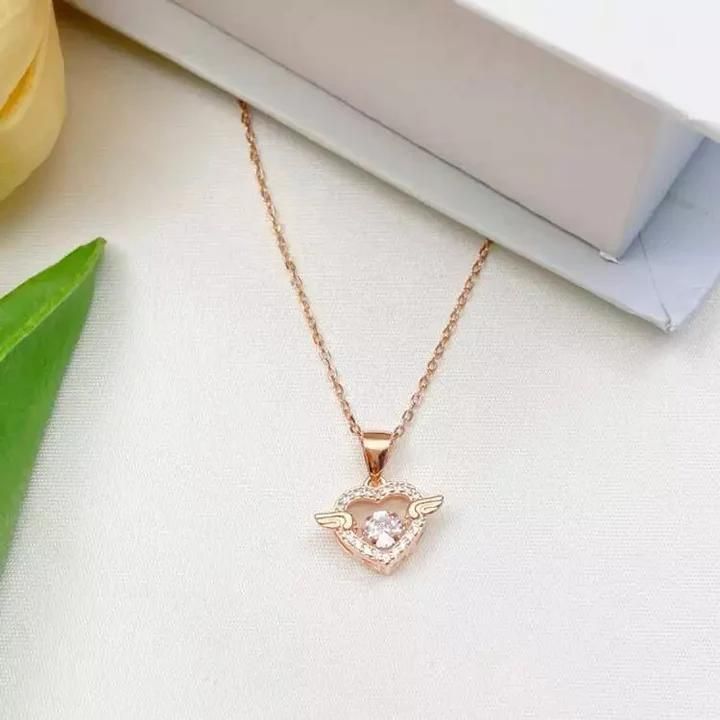 💖✨ Heart With Wings Necklace – A Symbol of Love & Freedom ✨💖