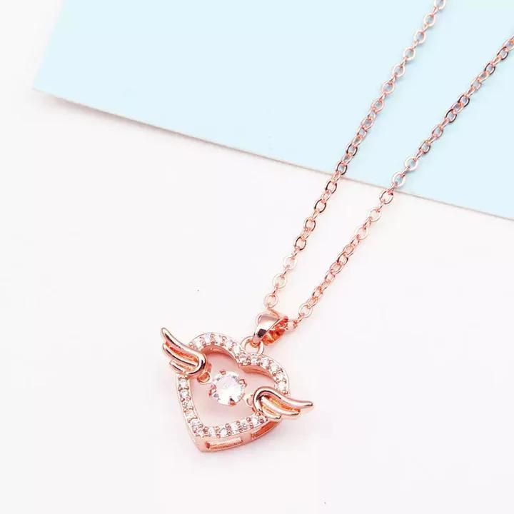 💖✨ Heart With Wings Necklace – A Symbol of Love & Freedom ✨💖
