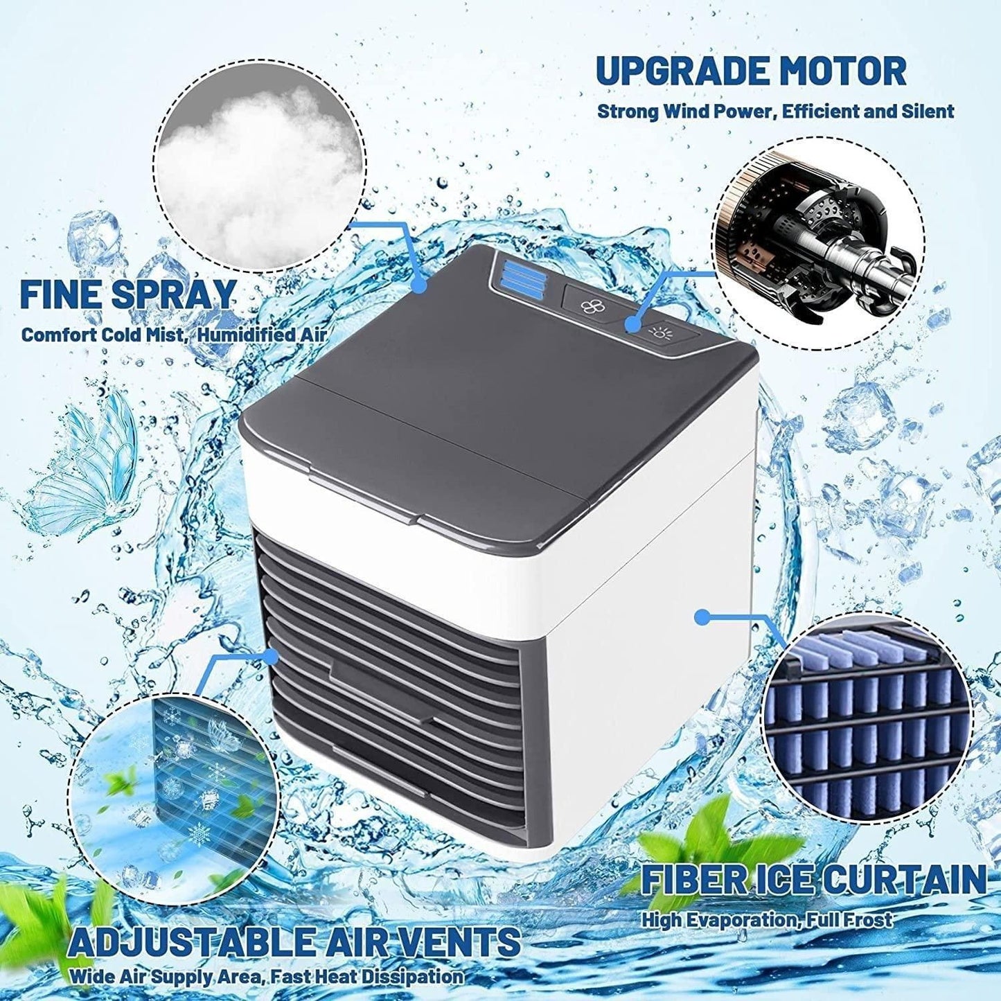 ❄️🌬️ Mini Air Conditioner Air Cooler – Cool Comfort Anywhere! 🧊✨