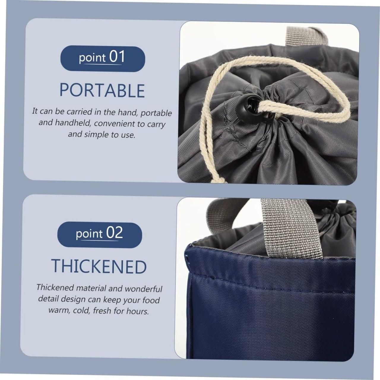 🥗 Cylindrical Insulated Lunch Bag – Keep It Fresh, Wherever You Go! 🧊