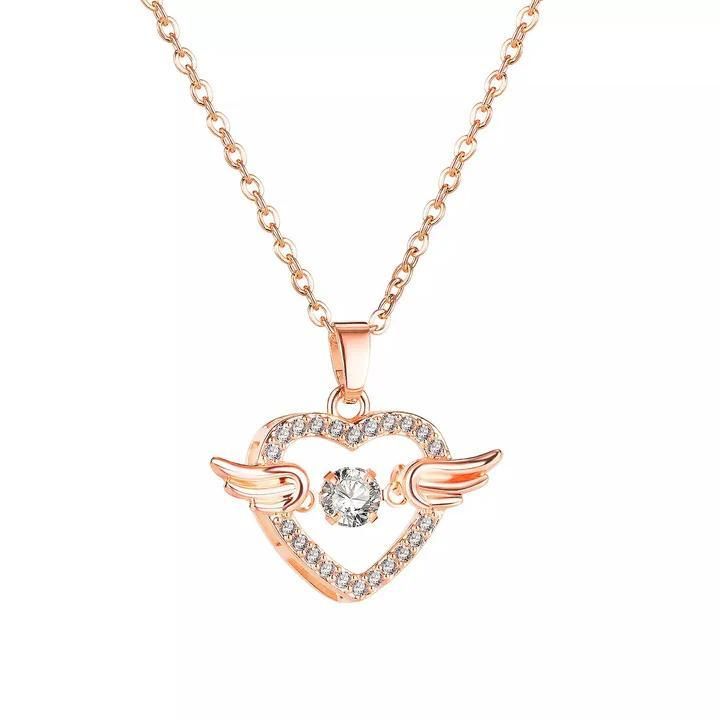 💖✨ Heart With Wings Necklace – A Symbol of Love & Freedom ✨💖