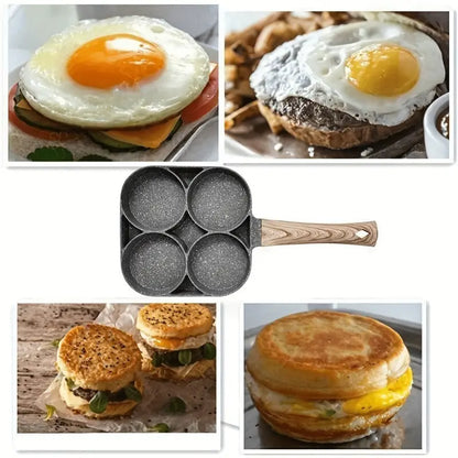🍳🔥 4 Holes Egg Frying Pan — Breakfast Made Easy! 🍳🔥
