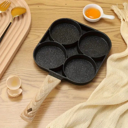 🍳🔥 4 Holes Egg Frying Pan — Breakfast Made Easy! 🍳🔥