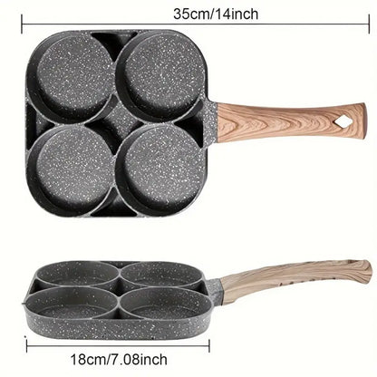 🍳🔥 4 Holes Egg Frying Pan — Breakfast Made Easy! 🍳🔥