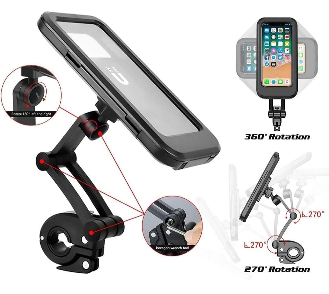 🏍️ Adjustable Motorcycle/Bike Mobile Phone Holder 📱