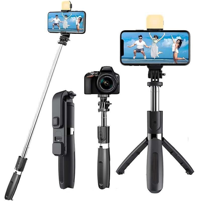 📸 Extendable Flash 3-in-1 Selfie Stick Tripod with Bluetooth Remote ✨