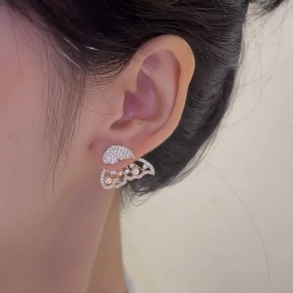 ✨ AVR JEWELS Korean Pearl &amp; Cubic Zirconia Stud Earrings ✨