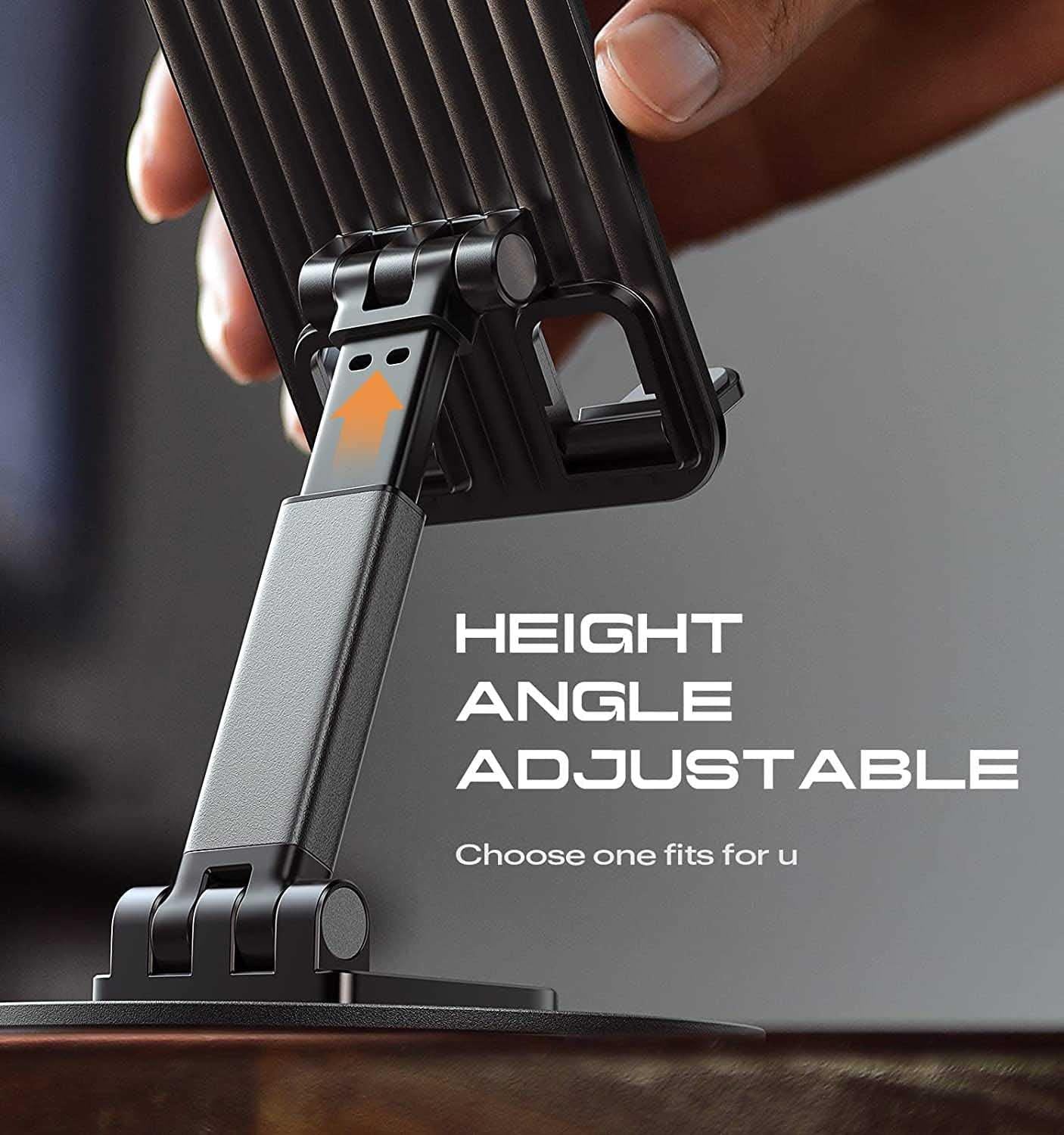 📱 Mobile Phone Stand – 360° Rotation &amp; Adjustable Height 🔄