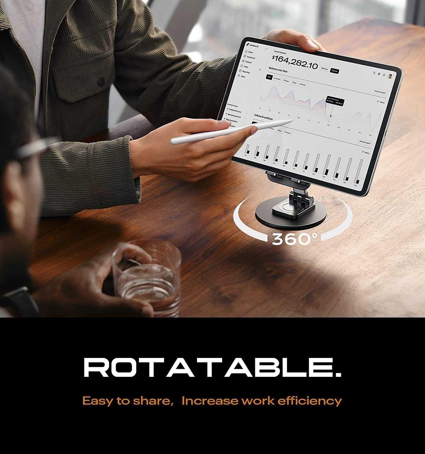 📱 Mobile Phone Stand – 360° Rotation &amp; Adjustable Height 🔄