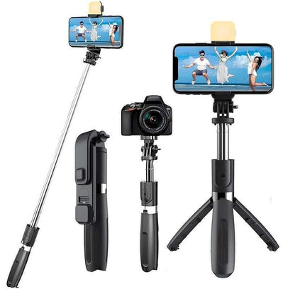 🤳 Extendable Flash 3-in-1 Selfie Stick Tripod 📸