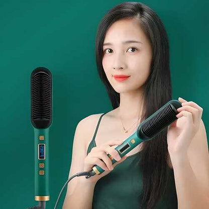 💇♀️✨ Professional Electric Hair Straightener Comb Brush 💥