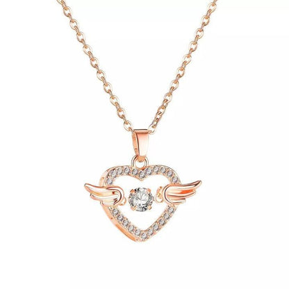 💖✨ Heart With Wings Necklace – A Symbol of Love &amp; Freedom ✨💖