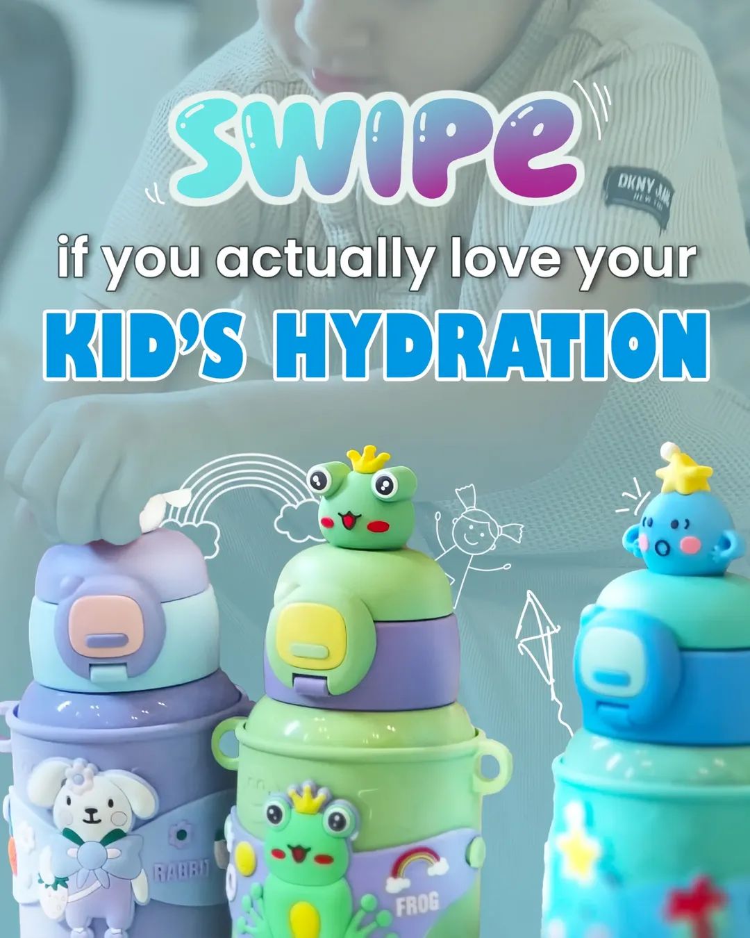🎒 Kids Water Bottle 🍼✨
