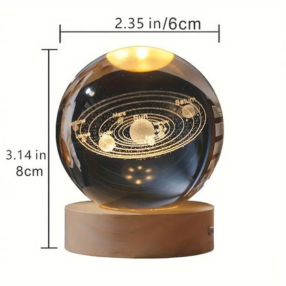 🌌🔮 3D Solar System Crystal Ball 🌌🔮